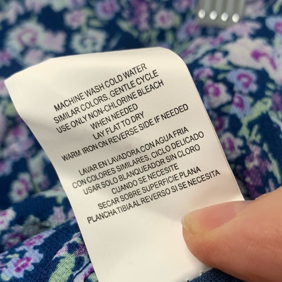 NWT Speechless Kids Navy/Lavender Floral Skirt, Size 16 - Picture 7 of 9